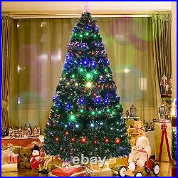 4/5/6/7Foot LED Pre-Lit/Fiber Optic/LED Lights Artificial Christmas Tree Decor