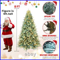 4/5/6/7/7.5/8/9 ft Lighted Artificial Christmas Tree Spruce Xmas Tree PE/PVC