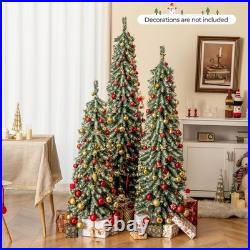 4' 5' 6' Artificial Christmas Tree Set of 3 with Realistic Accumulated Snow
