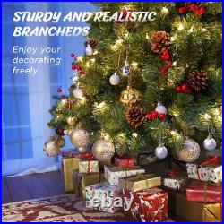 4.5/7.5/9/10FT Pre-lit Christmas Tree with 1000 Clear Lights, Holiday Decoration