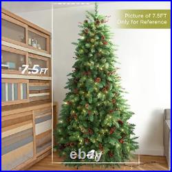 4.5/7.5/9/10FT Pre-lit Christmas Tree with 1000 Clear Lights, Holiday Decoration
