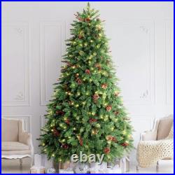 4.5/7.5/9/10FT Pre-lit Christmas Tree with 1000 Clear Lights, Holiday Decoration