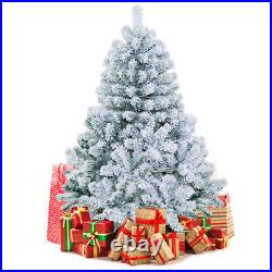 4.5 Feet Pre-Lit Premium Snow Flocked Christmas Tree with 150 Lights