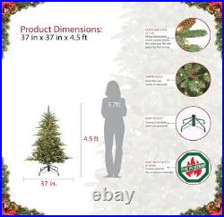 4.5 Foot Pre-Lit Aspen Fir Artificial Christmas Tree with 250 UL Clear Lights