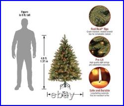 4.5 Ft Pre-Lit Artificial Christmas Tree 450 Multicolored Lights