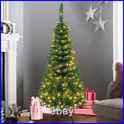 4.5 Ft Small Christmas Tree with USB 120 LED Lights Artificial Christmas Tree wi
