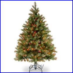 4.5 ft PreLit Downswept Douglas Fir Artificial Christmas Tree, 450 Multicolor
