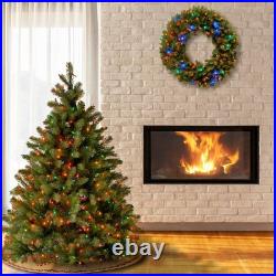 4.5 ft PreLit Downswept Douglas Fir Artificial Christmas Tree, 450 Multicolor