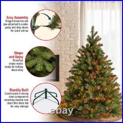 4.5 ft PreLit Downswept Douglas Fir Artificial Christmas Tree, 450 Multicolor
