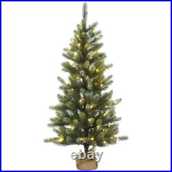 4.5 ft. Pre-Lit Trinity Spruce Tree with LED Lights, Plug-In