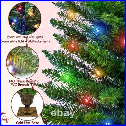 4 Ft Outdoor Christmas Tree Set with Timer & Remote Dual Color Lights