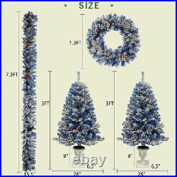 4-Piece Set Xmas Tree Artificial Christmas with LED Lights