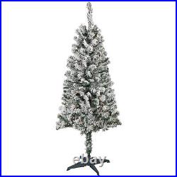 4' Pre-Lit Flocked Pine Artificial Christmas Tree, Clear Lights