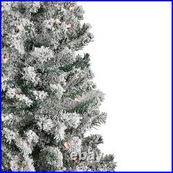 4' Pre-Lit Flocked Pine Artificial Christmas Tree, Clear Lights
