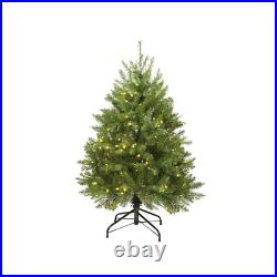 4' Pre-Lit Full Artificial Christmas Tree LED Northern Pine Warm Clear Lights