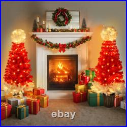 4ft Lighted Christmas Tree Set of 2, Artificial Tree with Warm White Lights new 4ft Lighted Christmas Tree Set of 2, Artificial Tree with Warm White Lights new