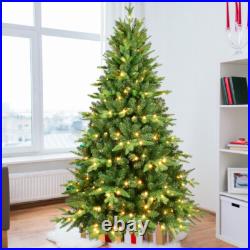 5FT Aritificial Unique Christmas Tree Prelit Christmas Decor withLight Metal Stand