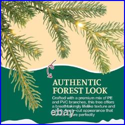 5FT Pre-Lit Aspen Fir Artificial Christmas Tree Slim 250 LED Hinged Metal Stand