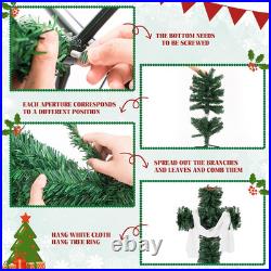 5Ft Christmas Cross Tree with LED Lights, Silk Scarf, Christ Crown for Christian