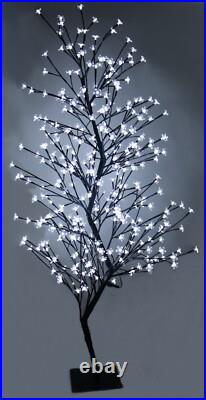 5Ft H Cherry Blossom LED Tree Dual Control Double White/RGB LEDs In/Outdoor