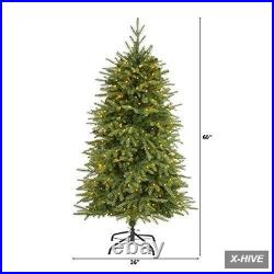 5Ft. Vancouver Fir Natural Look Artificial Christmas Tree with 350 Clear LED Lig
