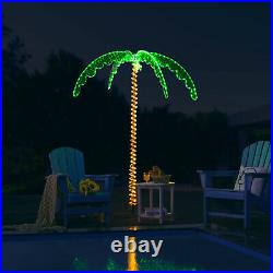 5.5 FT LED Rope Light Tropical Palm Tree Pre-Lit Artificial Palm Tree Decor