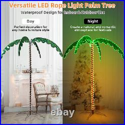 5.5 FT LED Rope Light Tropical Palm Tree Pre-Lit Artificial Palm Tree Decor