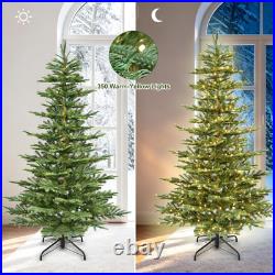 5/6/7ft Pre-lit Artificial Christmas Tree Fake Aspen Fir Xmas tree Easy Assembly