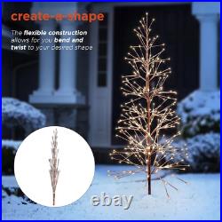 5.92-Ft Pre-Lit Brown Artificial Christmas Tree with White LED Lights 5.92-Ft Pre-Lit Brown Artificial Christmas Tree with White LED Lights