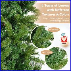 5 FT Pre-Lit Hinged Artificial Christmas Tree with180 Multicolor Lights & 390 Tips