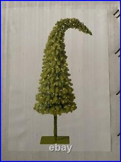 5' Foot Led Bright Green Whimsical Grinch Tree