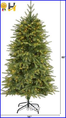 5 Ft Vancouver Fir Natural Look Artificial Christmas Tree & 350 Clear LED Lights