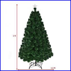 5' Pre-Lit Fiber Optic Artificial Christmas Tree with 180 LED Lights & Top Star