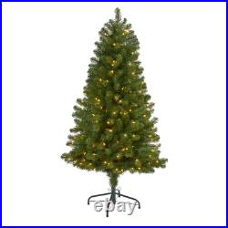 5' Virginia Fir Artificial Christmas Tree with Clear Lights & Bendable Branches