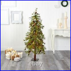 5' Wyoming Alpine Christmas Tree with 100 Clear LED Lights