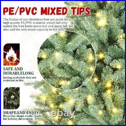 5ft Prelit Blue Spruce Christmas Tree PE/PVC Artificial Xmas Tree with 300 Light