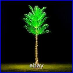 6FT 141 LED Lighted Palm Trees for Outside Patio, Artificial Palm Trees Light