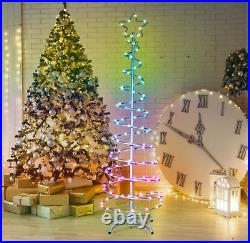 6FT 185Led Smart Lighted Prelit Spiral Christmas Tree, Music Sync, Remote & APP 6FT 185Led Smart Lighted Prelit Spiral Christmas Tree, Music Sync, Remote & APP