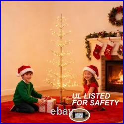 6FT 325L Lighted Starlit Tree, Warm White, for Home, Festival, Party, and Chr
