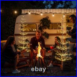 6FT 325L Lighted Starlit Tree, Warm White, for Home, Festival, Party, and Chr