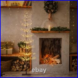 6FT 325L Lighted Starlit Tree, Warm White, for Home, Festival, Party, and Chr