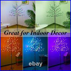 6FT Cherry Blossom Lighted Trees for Christmas Decoration Colors Changing Lig