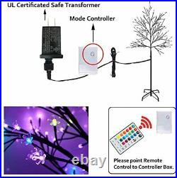 6FT Cherry Blossom Lighted Trees for Christmas Decoration Colors Changing Lig