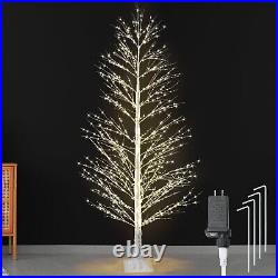 6FT Enchanting Birch Tree with 1300 LED Lights, Twinkle Light White Christmas