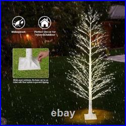 6FT Enchanting Birch Tree with 1300 LED Lights, Twinkle Light White Christmas