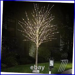 6FT Lighted Birch Tree 840 LEDs Warm White Lights with Twinkle Lights, LED