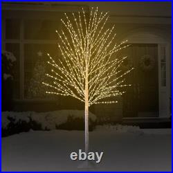 6FT Lighted Birch Tree, Birch Tree with 880 LED Lights, 8 Twinkling Modes and Ti