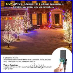 6FT Lighted Birch Tree with 1300 LED Lights, Twinkle Light Brown Christmas Tree
