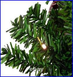 6FT Musical Snowing Christmas Tree withLED Lights Indoor Holiday Decorations-Deer