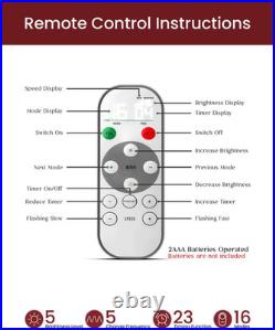 6FT Pre-Lit Artificial Fir Christmas Tree with Remote & Dual Color LED Lights